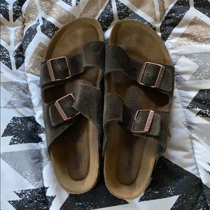 Brown suede Birkenstock